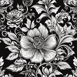gothic floral tattoo  simple vector color tattoo
