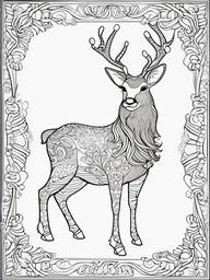 Rudolph Picture To Color  outling,coloring pages,black and whit