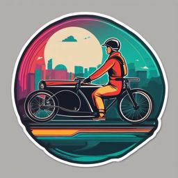 Velomobile Sticker - Human-powered commute, ,vector color sticker art,minimal