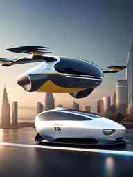 self-driving flying taxis, providing efficient and traffic-free urban transportation. 