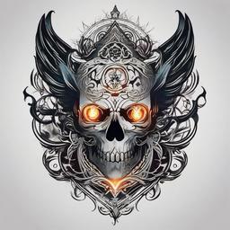 Ghost Tattoo Design-Artistic representation, capturing the essence and aesthetics of supernatural entities.  simple vector color tattoo