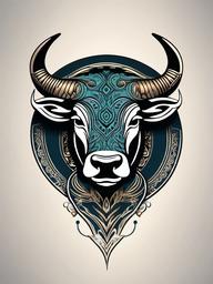 taurus the bull zodiac tattoos  simple vector color tattoo