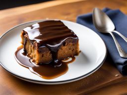 a warm and gooey sticky toffee pudding, drizzled with a luscious toffee sauce. 