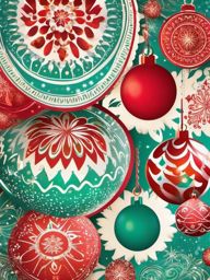 Christmas Wallpaper iPhone - Festive iPhone Background with Ornaments wallpaper splash art, vibrant colors, intricate patterns