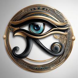 eye of horus egyptian tattoos  simple color tattoo,minimal,white background