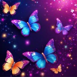 Butterfly Background Wallpaper - glitter background with butterflies  