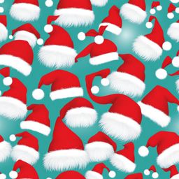 santa hat clipart - santa's iconic red hat, crowned with snowy fluff, spreading holiday cheer 