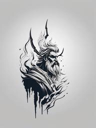 zeus poseidon and hades tattoo  simple tattoo,minimalist,white background