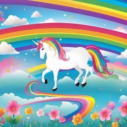 Rainbow Background Wallpaper - rainbow and unicorn background  