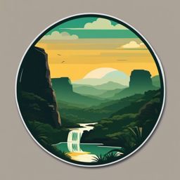 Alto Paraiso de Goias sticker- Gateway to Chapada dos Veadeiros National Park in Brazil, , sticker vector art, minimalist design