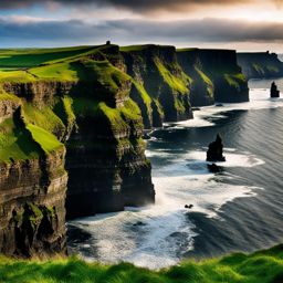 cliffs of moher - capture the dramatic cliffs of moher along the rugged west coast of ireland. 