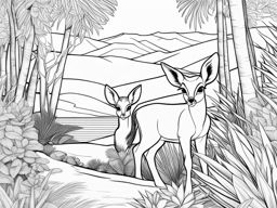 dik-diks cute animals coloring page 