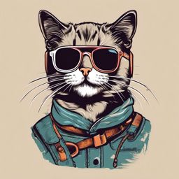Comical Kitty Artwork - Comical artwork depicting a cat's funny adventures. , t shirt vector art