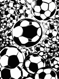 soccer ball clipart black and white 