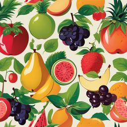 Fruit clipart - fruits being picked in a garden  