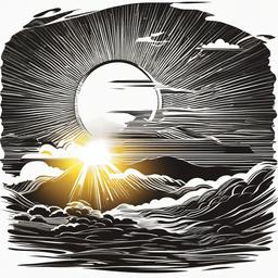 Sunlight clipart - sunlight breaking through the clouds  