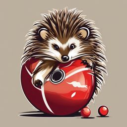 Hilarious Hedgehog - Create a design featuring a hedgehog participating in a bowling championship. ,t shirt vector design