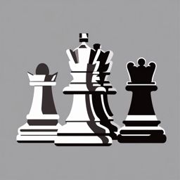 Chess Piece Icon - Chess piece icon for strategic board games,  color vector clipart, minimal style