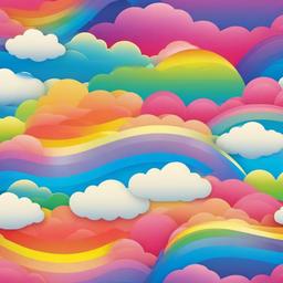 Rainbow Background Wallpaper - clouds and rainbow background  