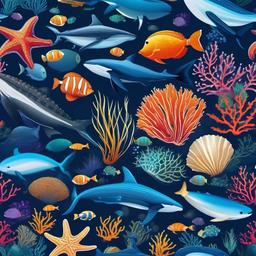 Ocean Background Wallpaper - sea creatures background  