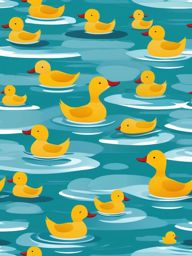 Ducks Swimming clipart - Ducks gracefully swimming in a serene lake., ,vector color clipart,minimal