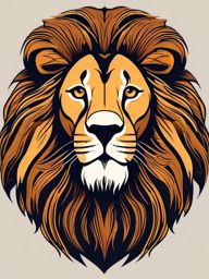 Lion clipart - Majestic carnivore of the African savannah, ,vector color clipart,minimal