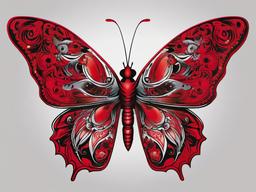 red tattoo butterfly  