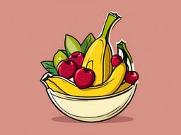 Banana clipart - banana in a fruit salad  