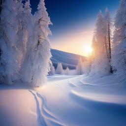 Winter background wallpaper - snowy landscape background  