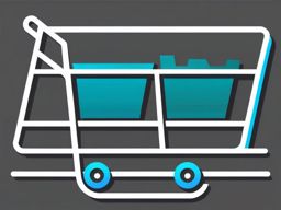 Shopping cart icon - Shopping cart for retail and shopping,  color clipart, vector art