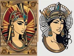egyptian virgo goddess tattoos  simple vector color tattoo