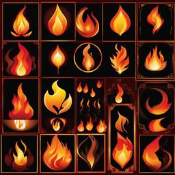 Flame clipart - fire and flame effects  vector clipart