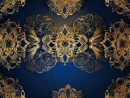 Gold Blue Background - Glamorous blend of gold and deep blue, perfect for elegant designs.  background wallpaper