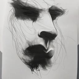 drawing of nose  minimal rough scribbles,doodles,black and white