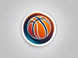 Basketball Slam  minimalist design, white background, professional color logo vector art