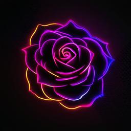 Neon Background Wallpaper - black neon rose wallpaper  