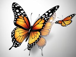 butterfly clipart transparent background - showcasing graceful flight. 