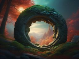 Heart of ancient stone circle, deep within mystical forest, ancient energies intertwine, creating sanctuary for those who seek its wisdom. hyperrealistic, intricately detailed, color depth,splash art, concept art, mid shot, sharp focus, dramatic, 2/3 face angle, side light, colorful background