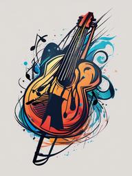 music tattoo notes  simple vector color tattoo