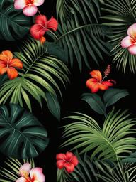 Black Tropical Wallpaper  ,mobile iphone background wallpaper