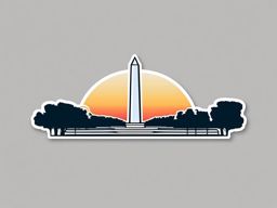 Washington Monument sticker- Iconic obelisk on the National Mall in D.C., , sticker vector art, minimalist design