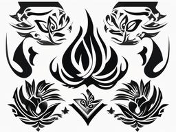 Hawaiian Symbol for Strength - Infuse symbolism into your tattoo with a design featuring Hawaiian symbols representing strength.  simple vector color tattoo,minmal,white background