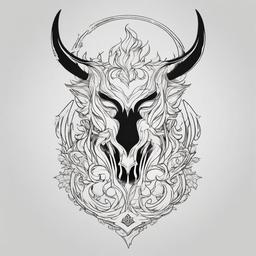 hades tattoo  simple tattoo,minimalist,white background