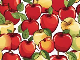 apple clipart - crisp and juicy, ready to be eaten. 