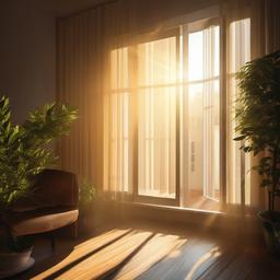 Sunlight clipart - filtering through a window  