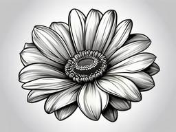 Simple Daisy Tattoo-Preference for understated beauty with a simple daisy tattoo, perfect for those who appreciate timeless elegance.  simple vector color tattoo