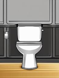 Toilet clipart - shiny clean toilet ready for use  color,minimalist,vector clipart