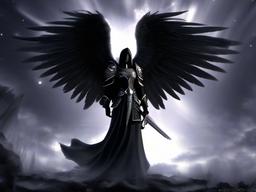 Wallpaper Black Angel  ,desktop background wallpaper