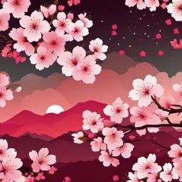 Pretty Backgrounds - Cherry Blossoms in Kyoto wallpaper, abstract art style, patterns, intricate