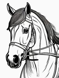 Clydesdale Coloring Pages - Strong Horse with Unique Features  minimal black outline printable sheet, coloring page